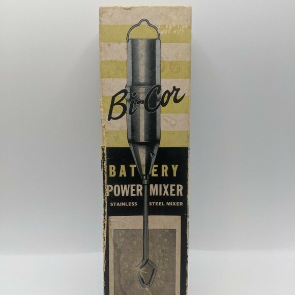 Vintage Bi-Cor Battery Power Mixer Stainless Steel Model No. 968 - Picture 1 of 2